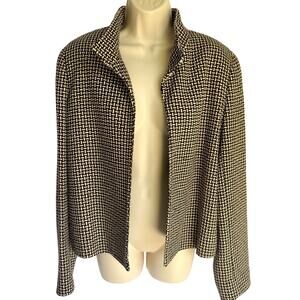VTG Doncaster Silk Tweed Open-Front Blazer Jacket | Old Money Quiet Luxury Sz 10